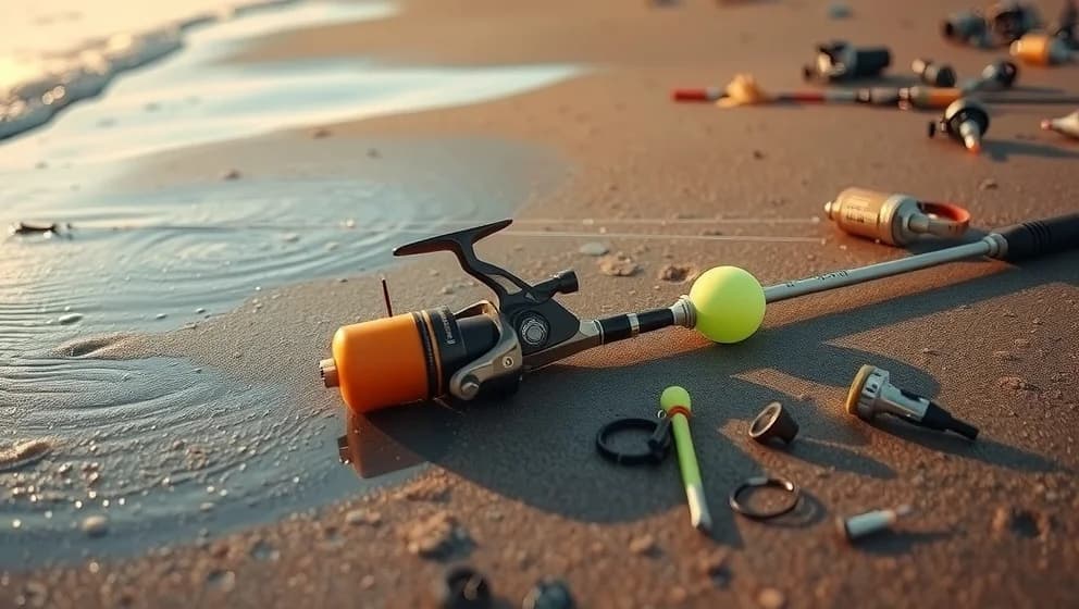 Bombarda havsöring strandkastning på grunt vatten