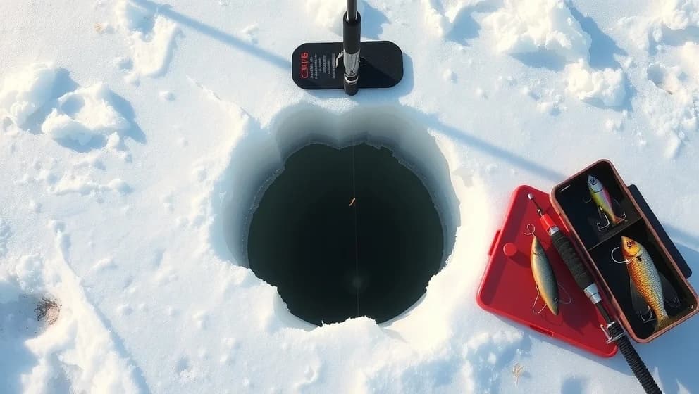 Vertikalfiske röding under isen